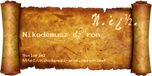 Nikodemusz Áron névjegykártya